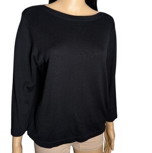 Silk Blend Black Sweater Women's Medium
